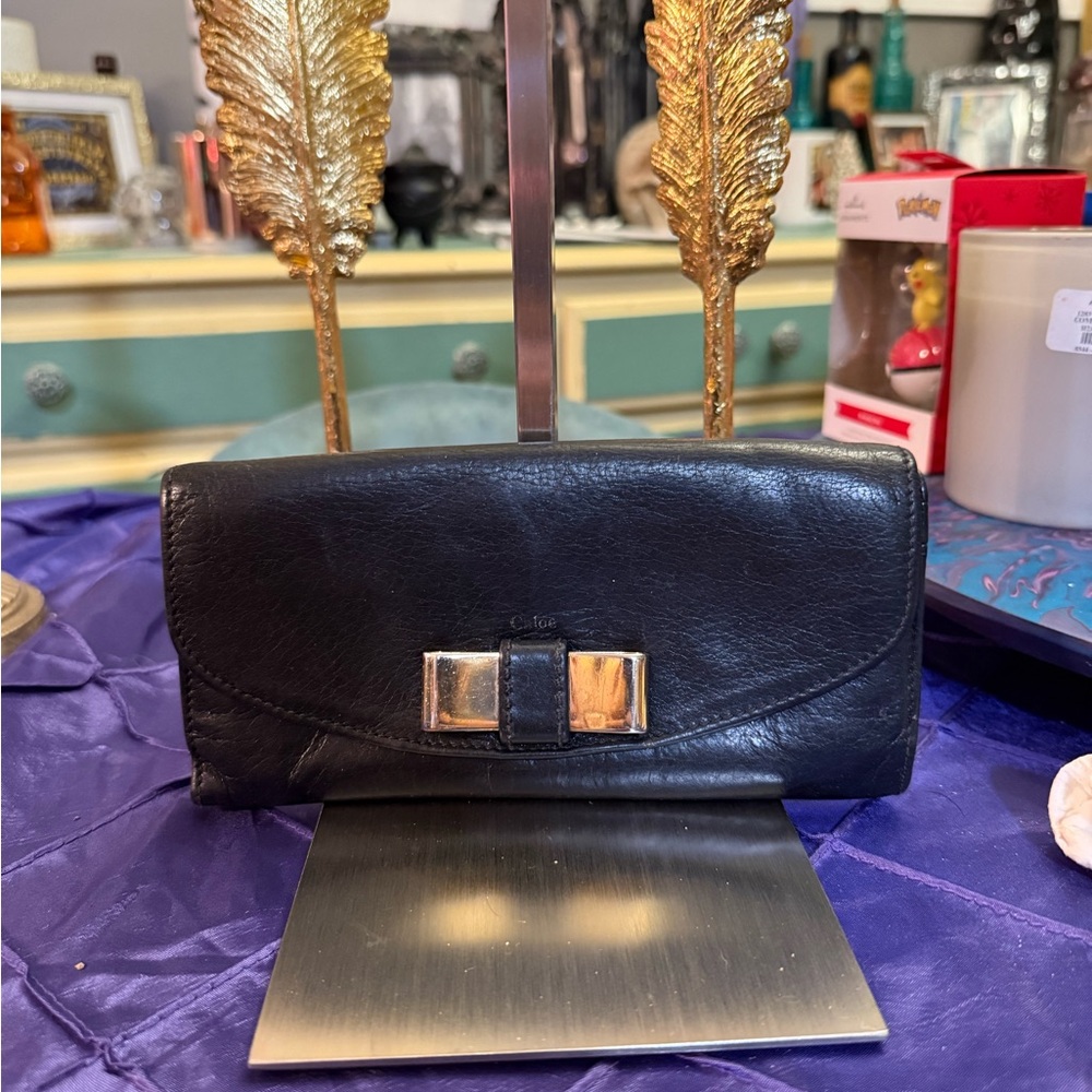 Chloe Black Leather Wallet